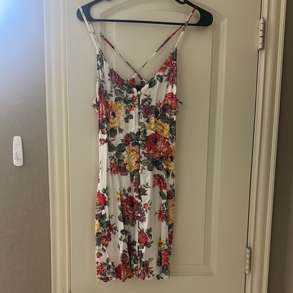 Abercrombie & Fitch Floral Spaghetti Strap Dress